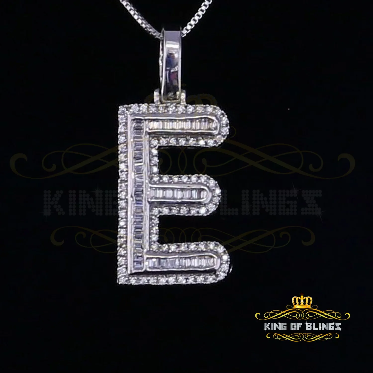 White Beautiful Custom intial Pendant Gift all Occasion Silver Cubic Zirconia