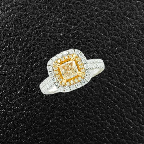 Yellow & White Diamond Engagement Ring