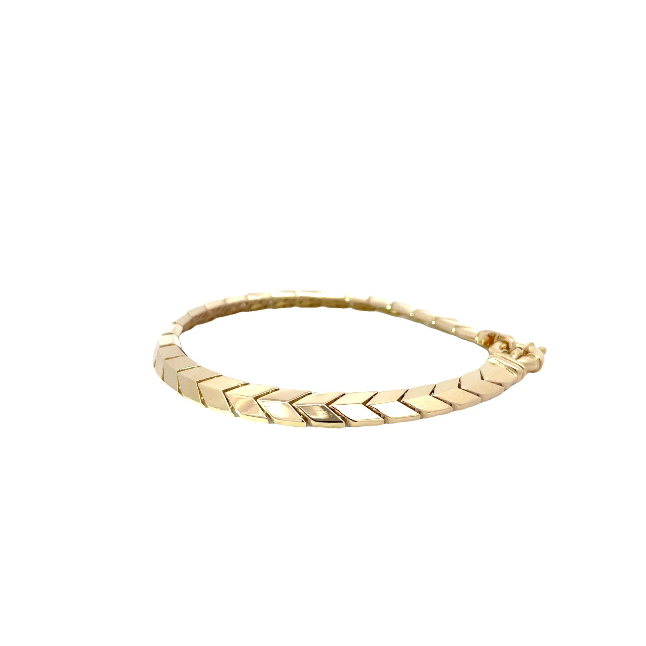 Yellow Gold Arrow Link Bracelet